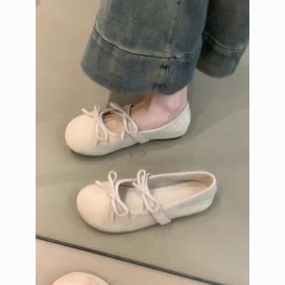 2 cores tamanho grande 35-43 sapatos femininos estilo de noite francês sapatos de balé planos feminino arco Mary Jane co