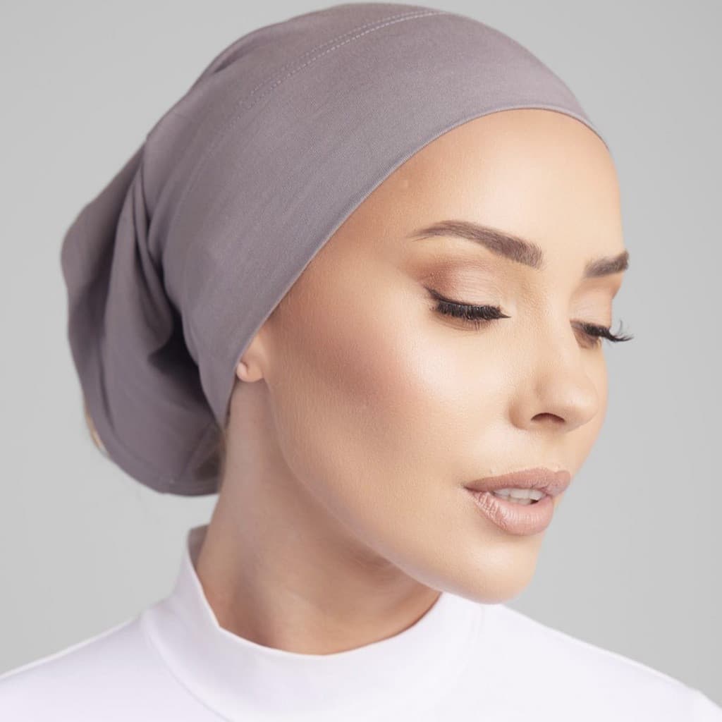 Jifang Simples Aba Larga Design Redondo Elástico Modal Algodão Muçulmano Hijab Bonés Internos PW80 YYZC 6AST