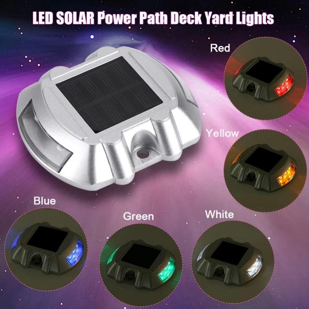 Luz De Deck LED , Pino De Estrada Solar Inteligente Reutilizável , Lâmpada De Alto Brilho De Alumínio Fundido
