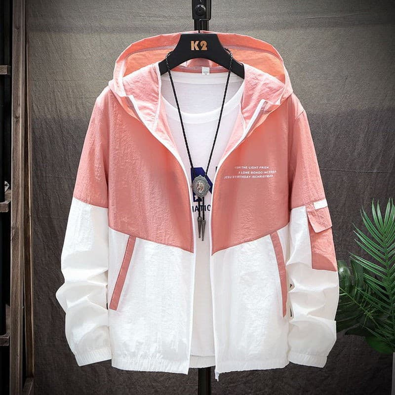 Nova Jaqueta Feminina Fina de Primavera Verão, Manga Longa, Capuz, Casaco Curto, Estilo Casual Coreano MZNZ