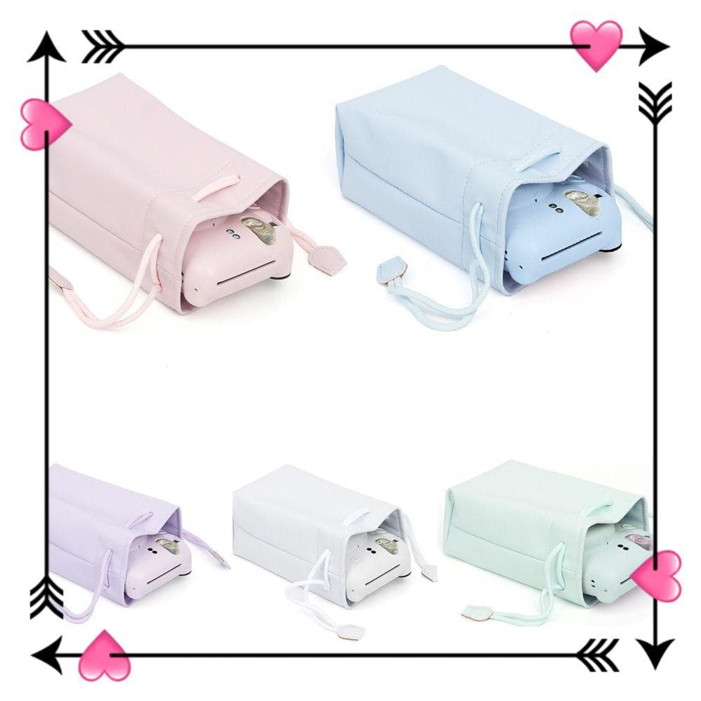 Bolsa Com Cordão Mutável , Capa Portátil Para Câmera Instantânea Em PU , Colorida Instax Mini 12/11/9/8/90/EVO/Liplay