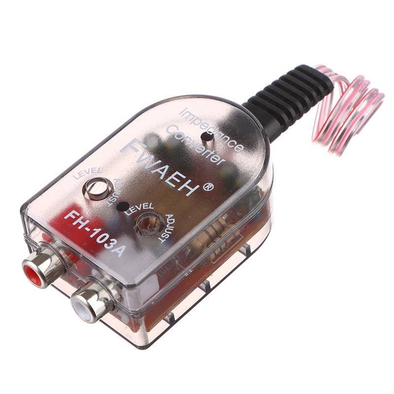 [Dhiint] Sinal De Alto-Falante Nível Para Adaptador RCA De Baixo Conversor De Subwoofer De Áudio De Carro A
