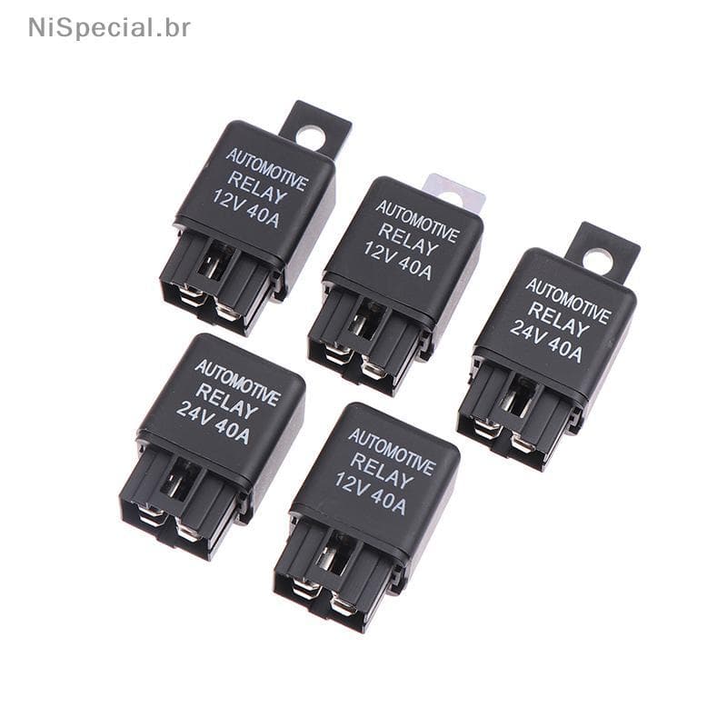 [Nis] 1Pc Relé De Carro 12V 24V 40A 40 AMP Automotivo Van Barco Bicicleta 4 Pinos SPST Alarme Peças De Reposição Automot