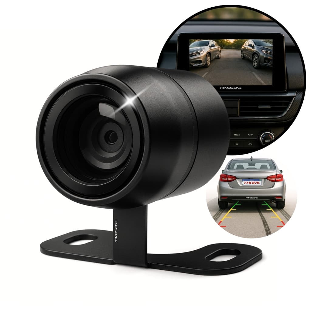 Camera de Re Automotiva Borboleta Colorida com Visao Noturna IP67 Universal Cabo RCA 6 Metros P4