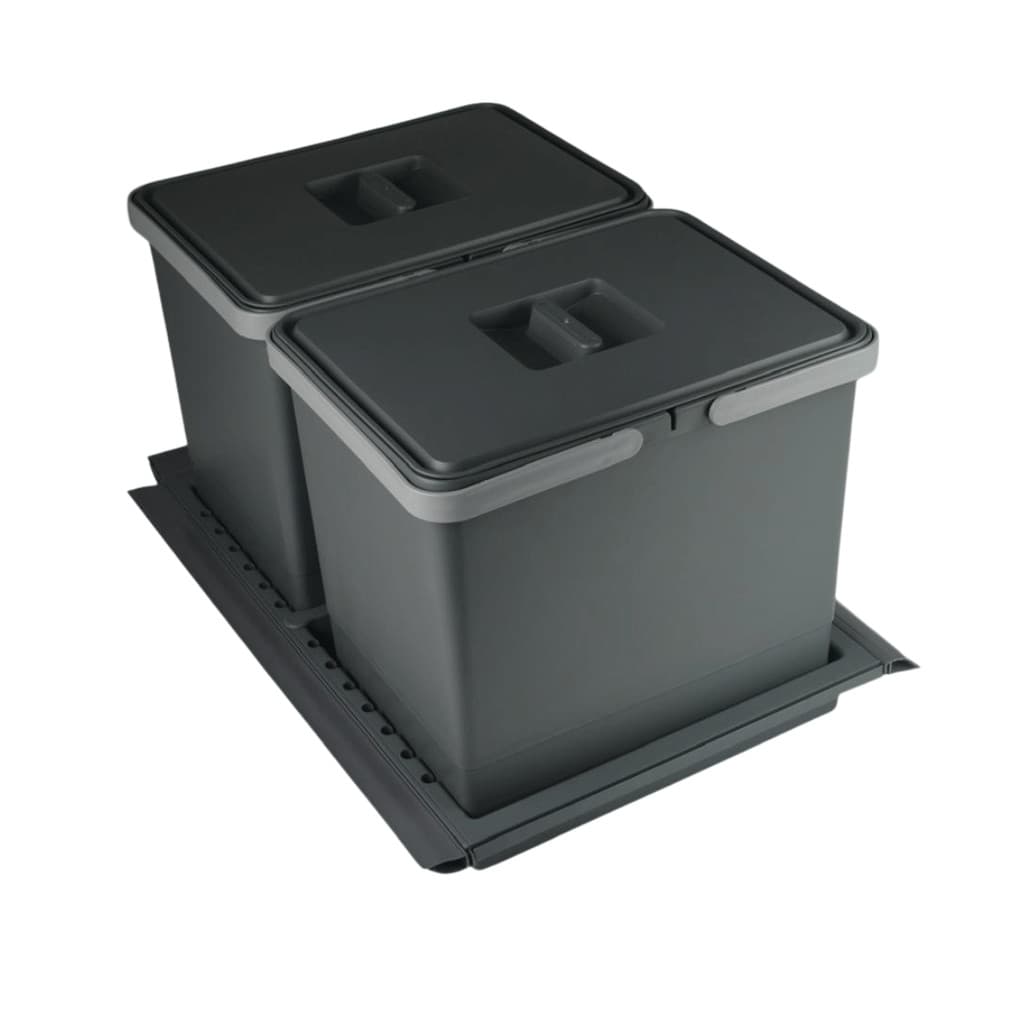 Kit com 2 Lixeiras e 1 Base G Linha Metropolis Zen Design