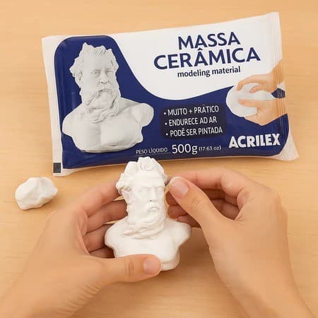 MASSA CERAMICA 500g ACRILEX