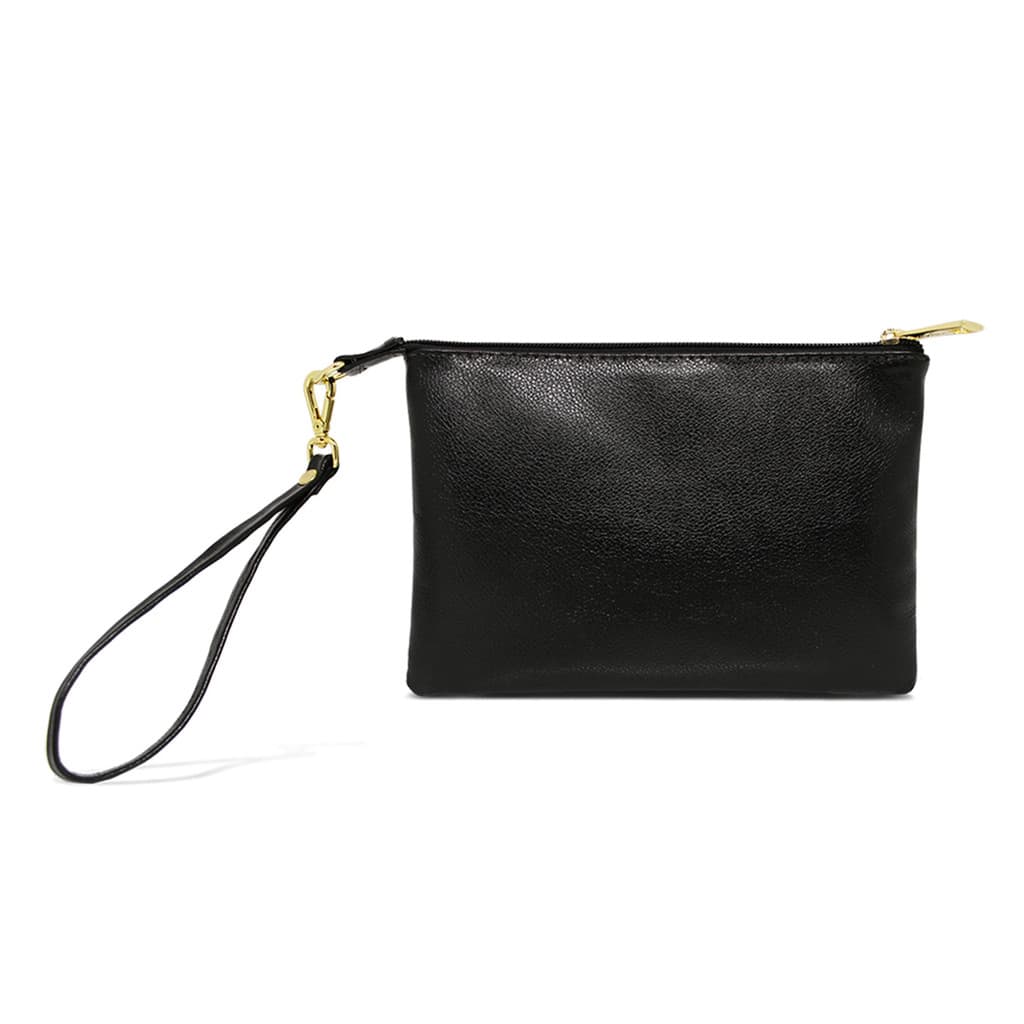 Clutch Carteira Feminina em Couro Legítimo Com Alça de Pulso Nanda