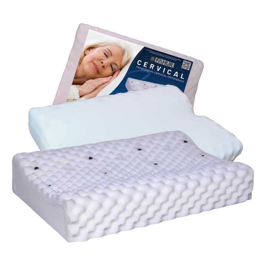 Kit 02 Travesseiros Cervical Ortopédico Pillow Anti Ronco