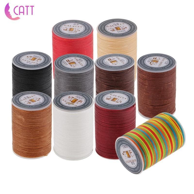 [Dadada2] Linha Plana De Poliéster Encerado De 0.8 Mm Para Costurar Bolsas De Roupas , Chapéus , Artesanato Em Couro