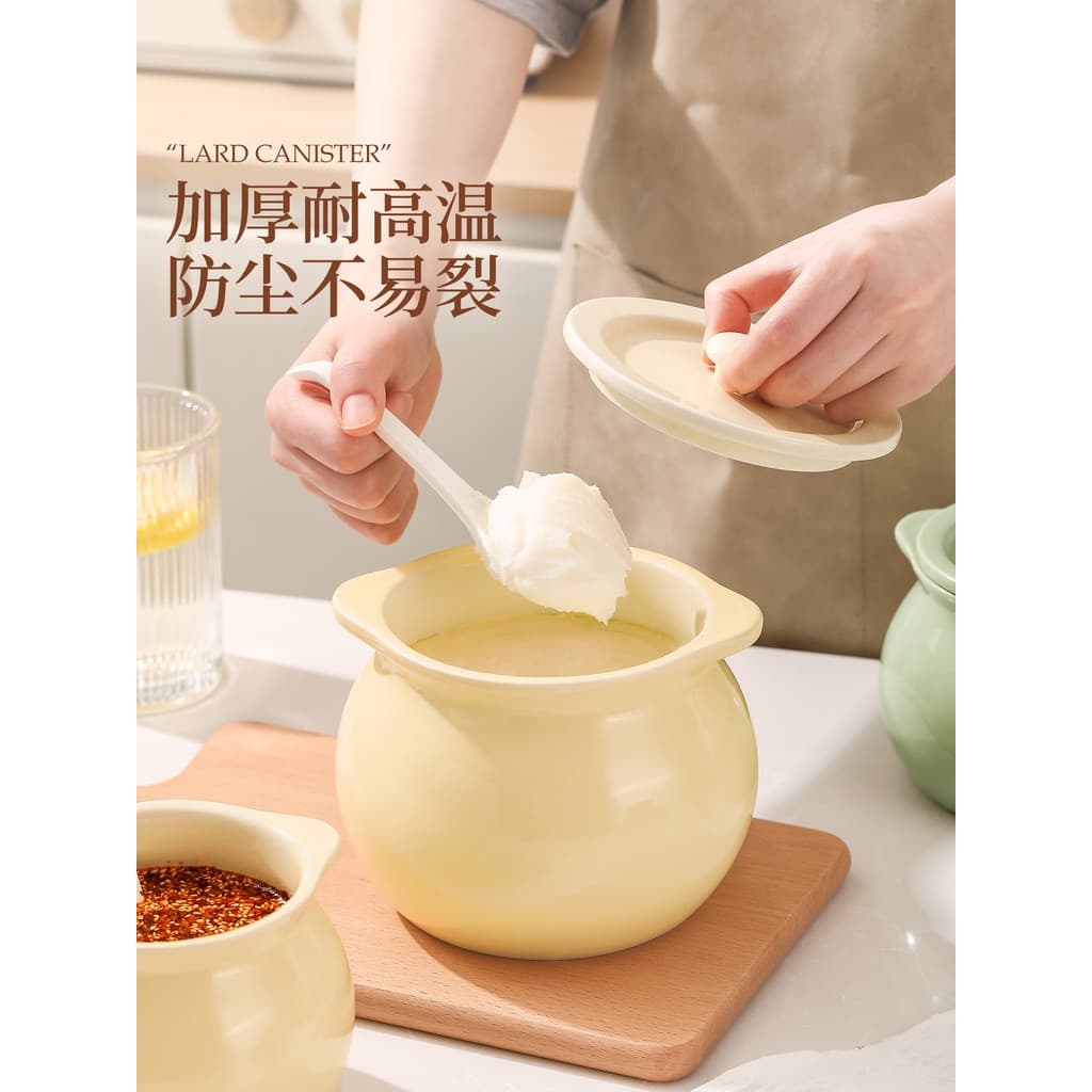 La banda jar doméstico resistente a altas temperaturas cerâmica grau alimentício Underglaze cor frasco de óleo de carne