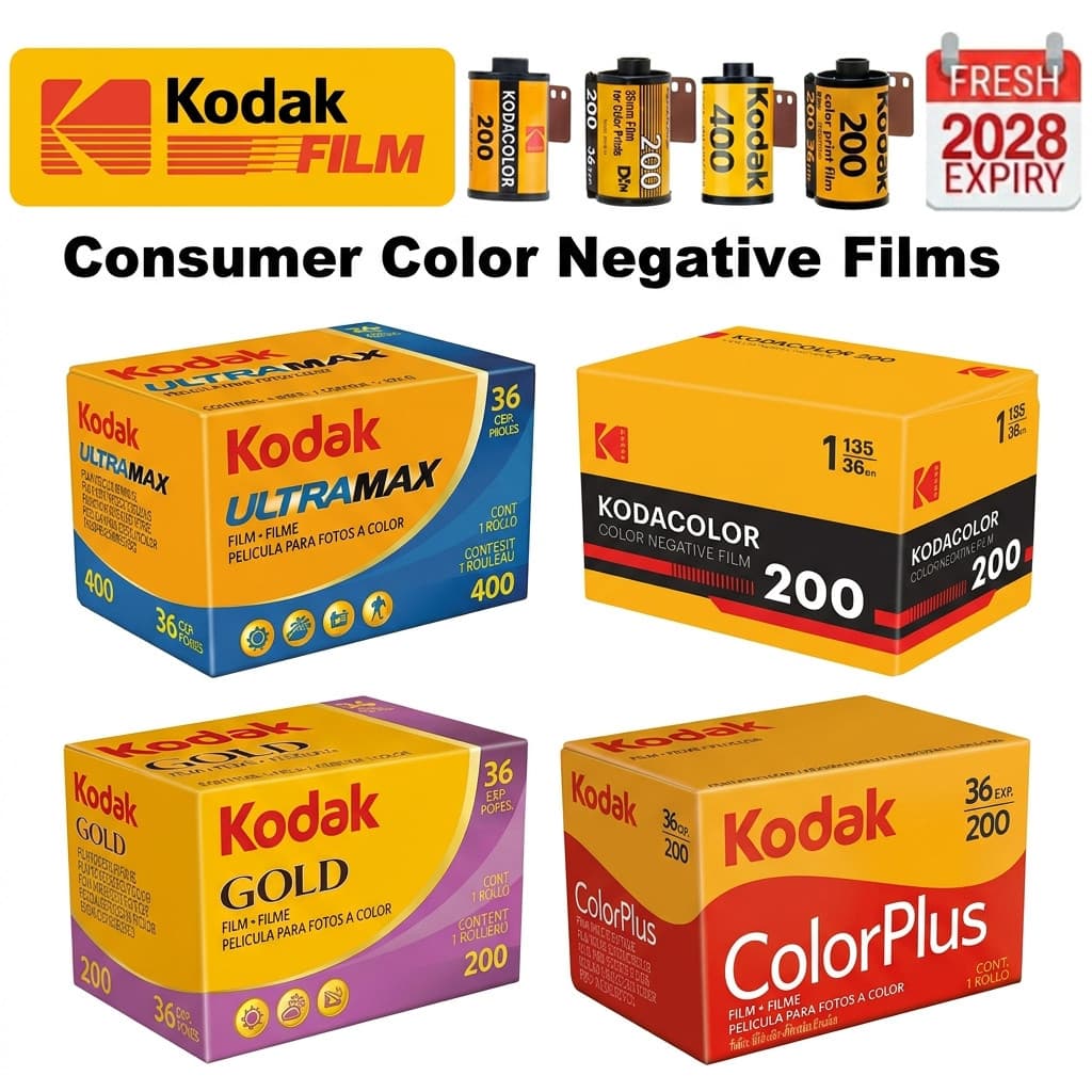 Filme Kodak 35mm com Impressão Colorida Ultramax 400 Golden Colors 200 ColorPlus 200 Kodacolor 200 SY8G
