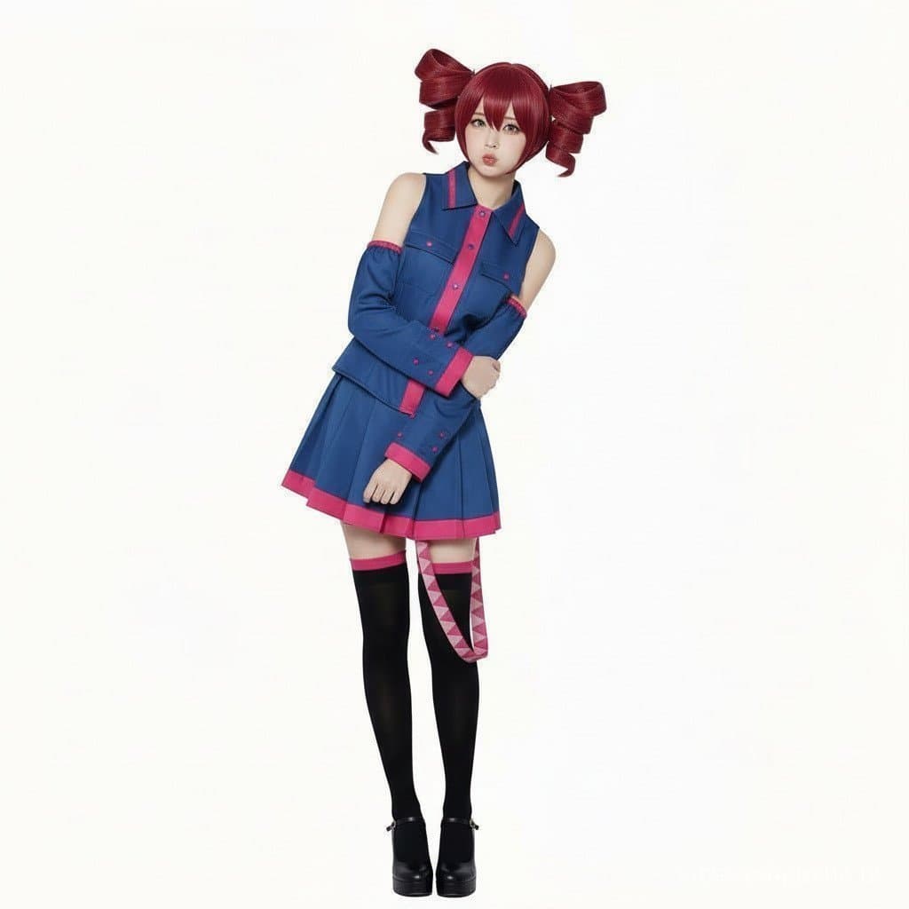 Fantasia de Cosplay Padrão da Ídolo Virtual Kasane Teto, Traje de Role Play de Anime para Comic Con e Shows de Performan