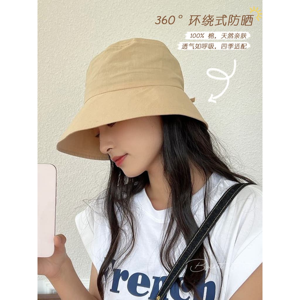 {Algodão de oxigênio leve} Chapéu de guarda-sol verão novo estilo chapéu protetor solar feminino estilo japonês estilo f