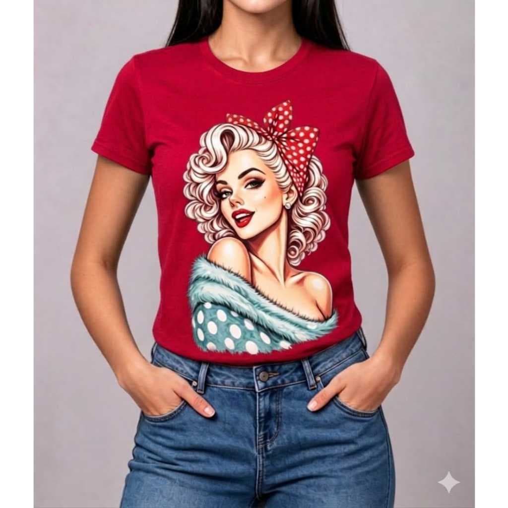 Blusa Camisa Camiseta Feminino Modelagem unissex MARILYN MONROE 100% Algodão