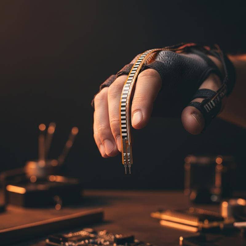 Sensor Flexível Vestível FINGE 2.2 Polegadas Para Medição De Curvatura Durável De Mão Robótica Controles De Jogos Protot
