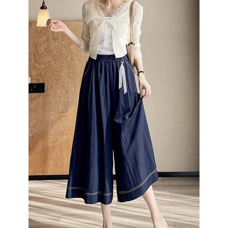 Tamanho grande Jeans de seda gelo feminino verão novo estilo Design a linha grande saia balanço Casual oito pontos em li