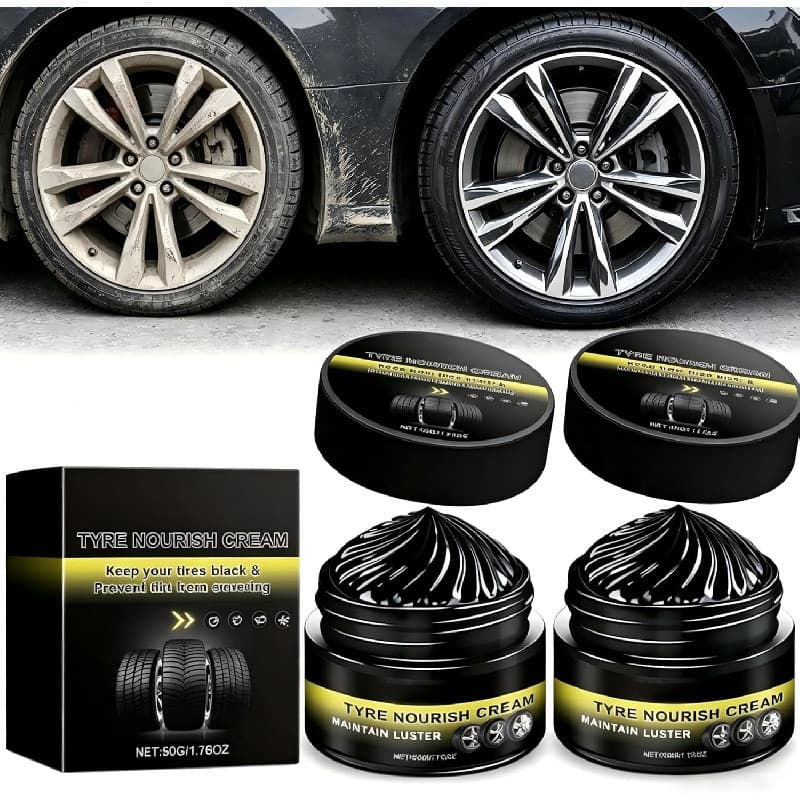 TyreNourish, Cera Profissional para Pneus para Brilho Instantâneo e Duradouro, Proteção e Revestimento Impermeável para