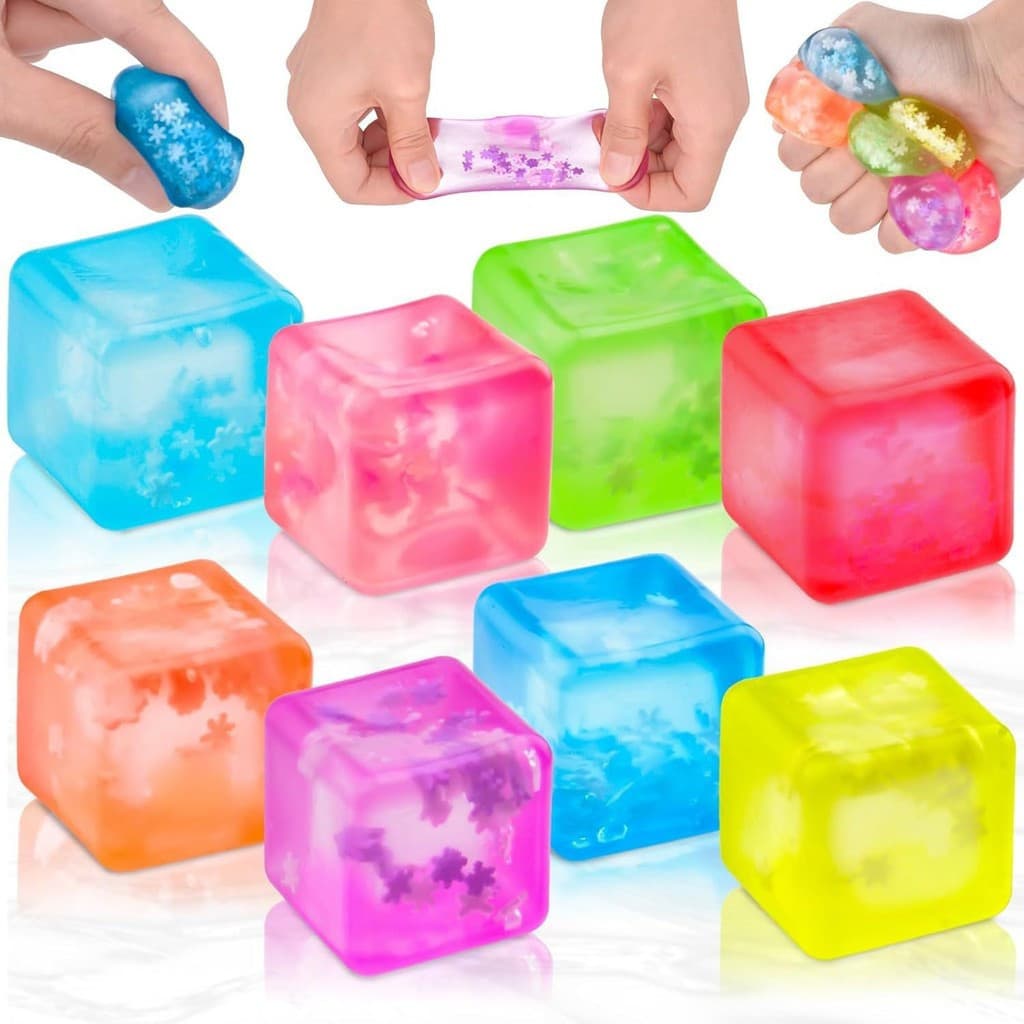 Mini Floco De Neve Cubo Rebote Brinquedo Mole Alívio Do Estresse Mochi Para Crianças E Adultos Needoh