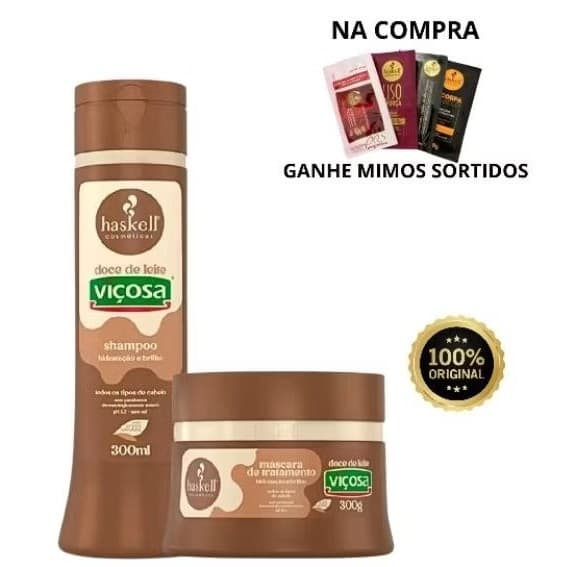 Kit Shampoo e Mascara Doce de Leite 300ml