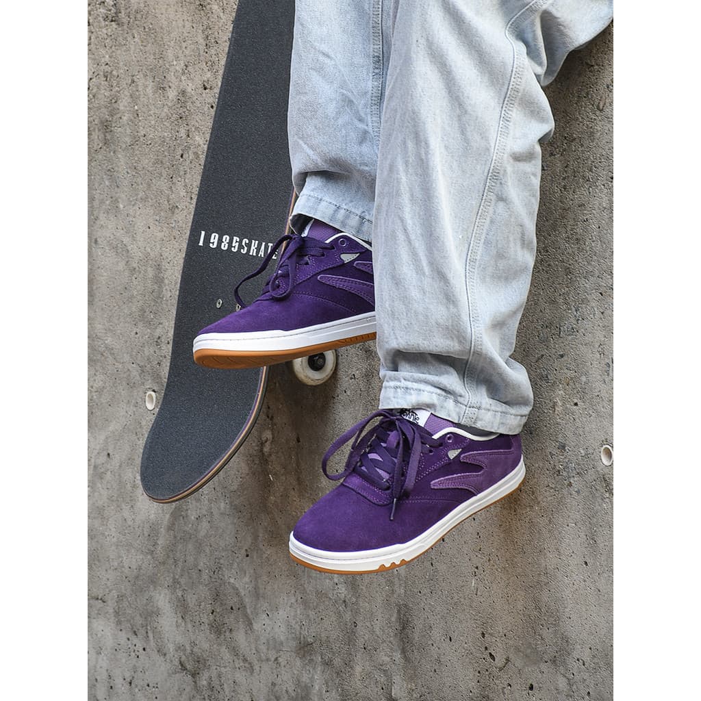 Jilukeyi série violeta outono inverno novo estilo Niu camurça masculino feminino baixo-Top resistente ao desgaste absorç