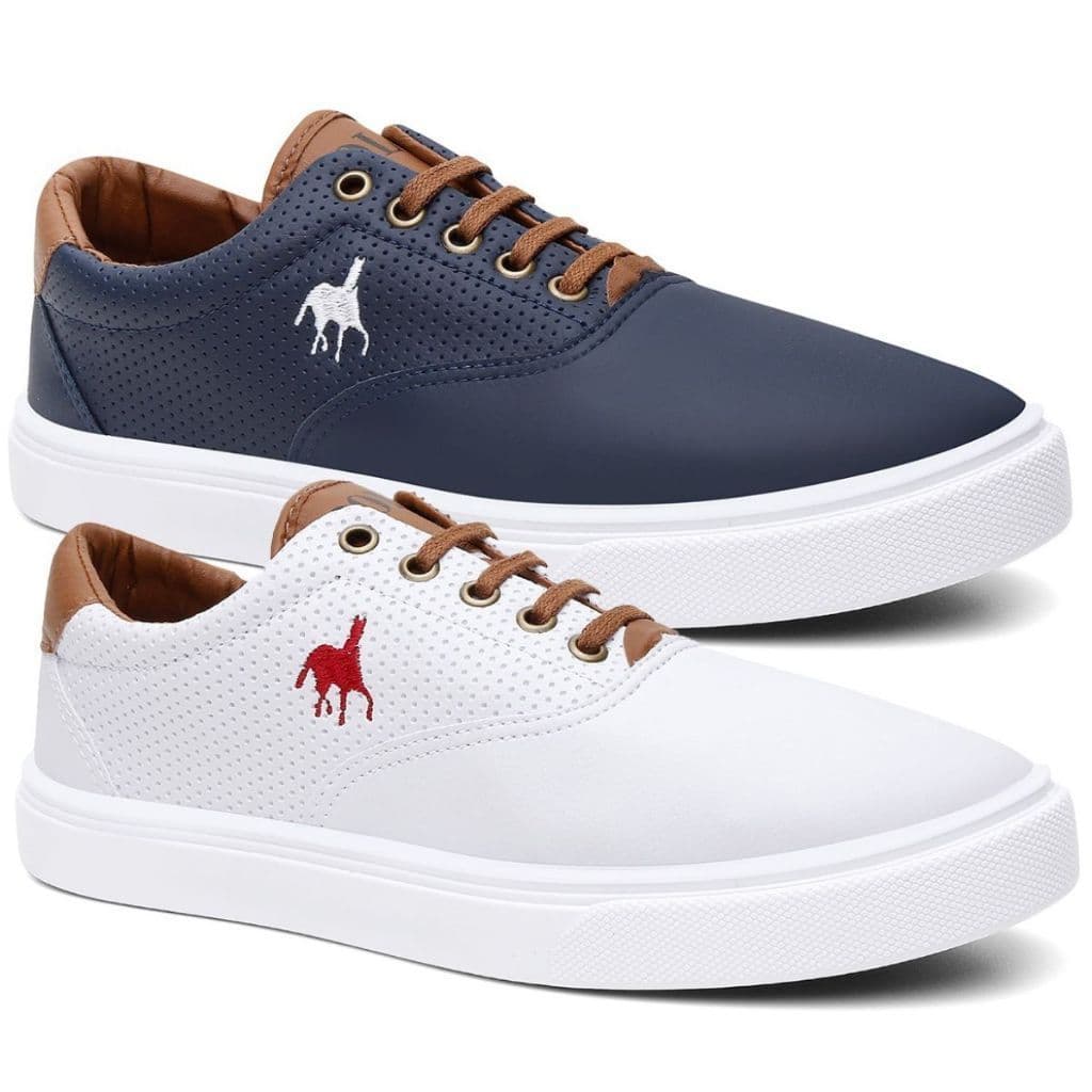Kit 2 Pares Sapatenis Masculino Dia dos Pais Polo Imperial Sapato Casual Bonitos Sapato