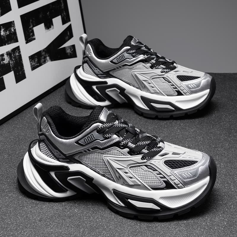 Sapatos papai com calças de perna larga Super quente luz 2025 novo estilo microfibra de sola grossa masculino High-End a