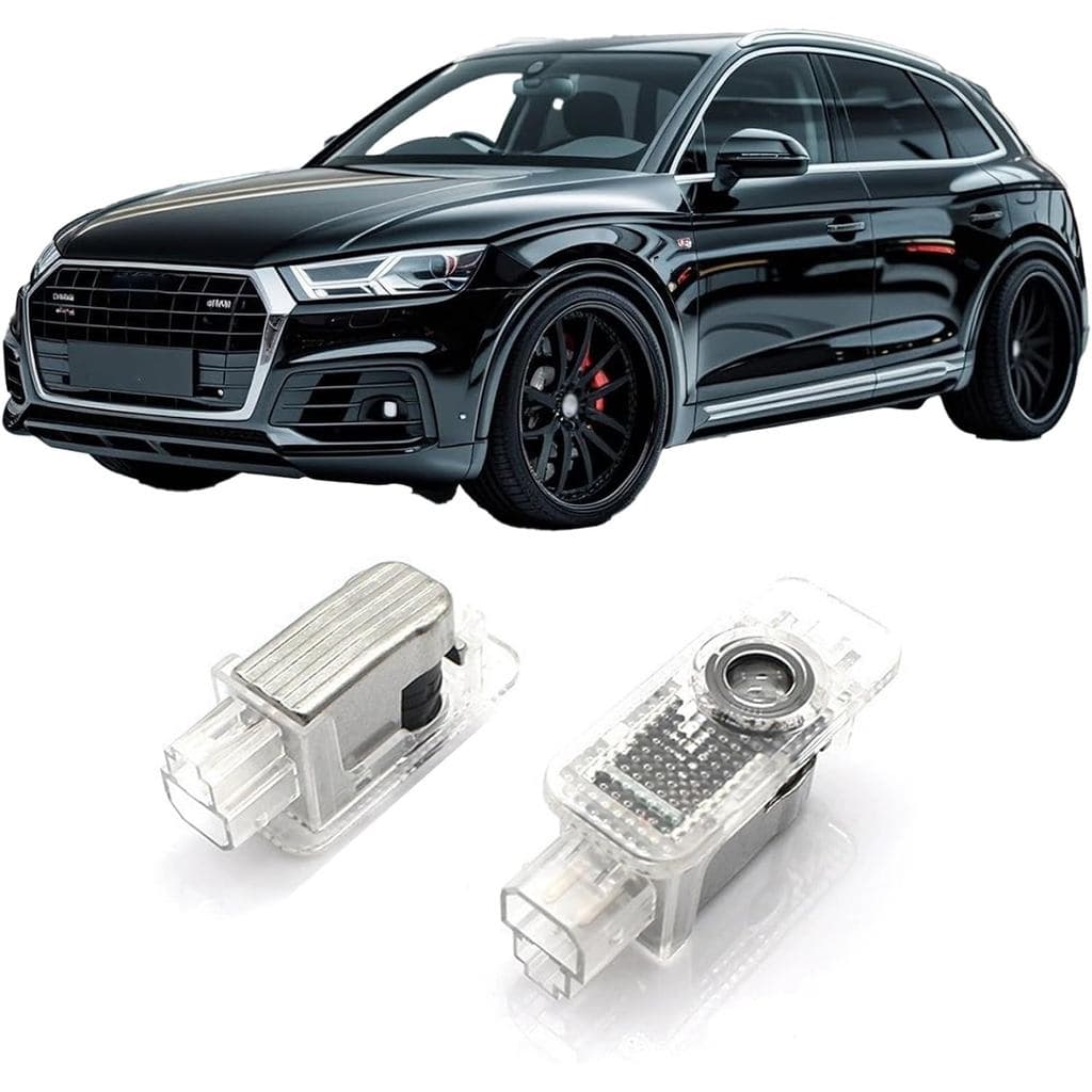 2 Peças de Luzes LED para Porta de Carro com Projeção de Logotipo, Luzes de Cortesia Compatíveis com A3/A4/A5/A6/A7/A8/Q