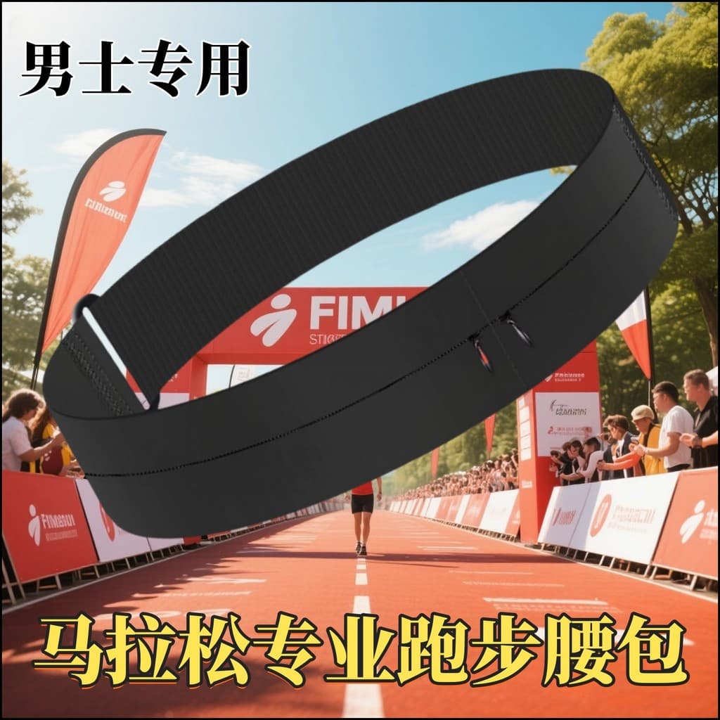 Maratona masculina correndo saco de cintura dedicado saco do telefone móvel cinto esportivo garrafa de água Velcro invis