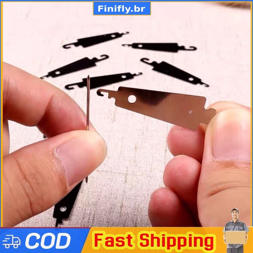 10 Pçs Ponto Cruz Costura Agulha Threader Folha De Aço Brilhante Threaders Acessório De
