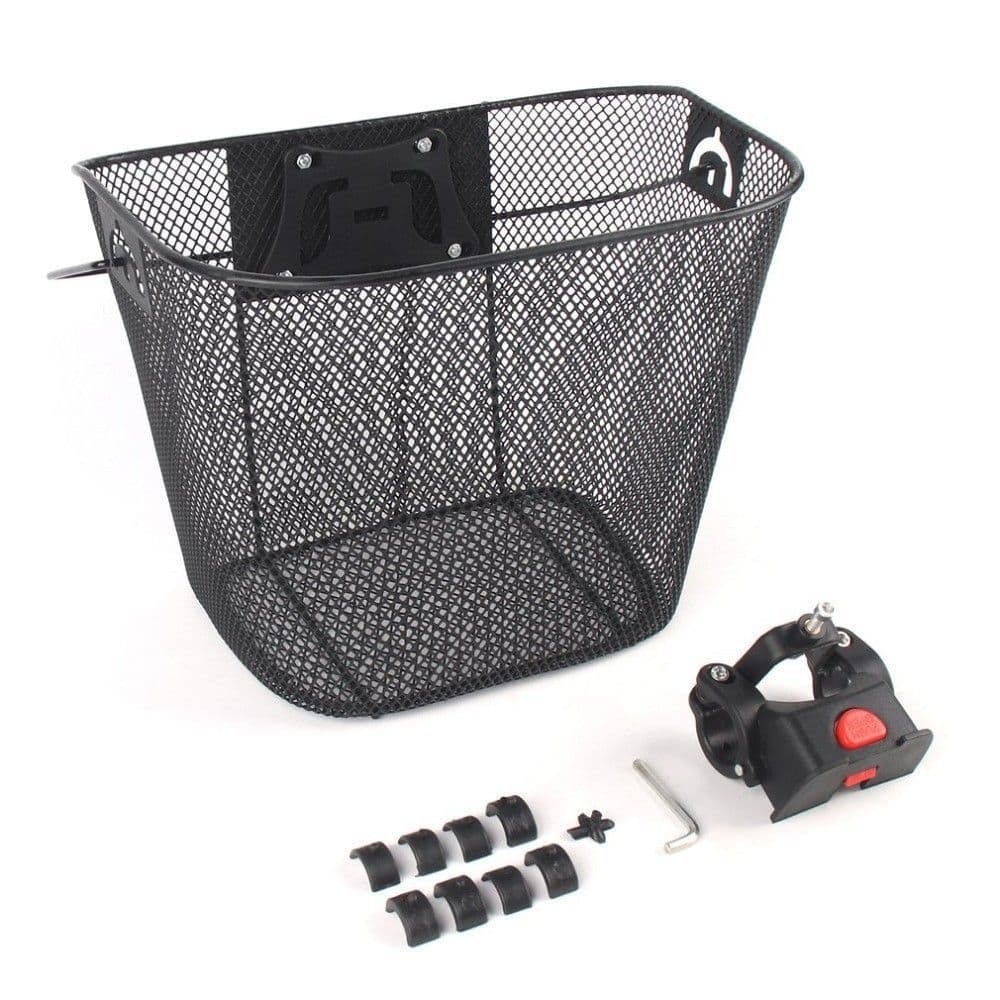 Cesta de bicicleta de montanha de carro cesta de malha de ferro de carro liberação rápida cesta portátil ces