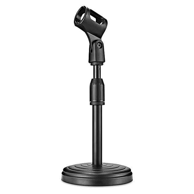 Pedestal Mesa Microfone Podcast Suporte Regulável C/ Cachimbo
