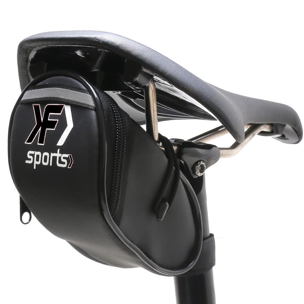 Bolsa Bolsinha de Selim Para Bike Bicicleta F Sports Slim Impermeável Preta