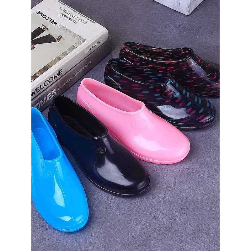 Melhores botas de chuva de cano baixo primavera outono sapatos de água de plástico antiderrapante botas de água de cano