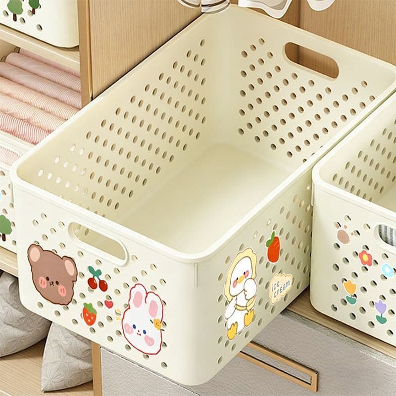 Caixa de armazenamento de mesa retangular cesta de armazenamento de plástico cosmético dormitório organizador de mesa ca