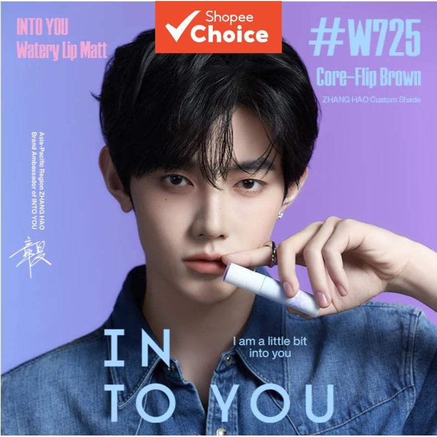 Edição Limitada ZHANG HAO INTO YOU, Batom Líquido Matte de Longa Duração, Brilho Labial à Prova d'Água