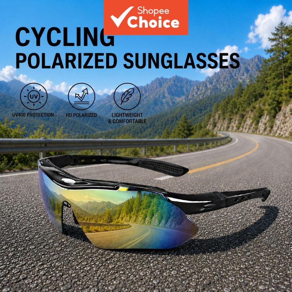 Conjunto De Óculos De Sol Polarizados Multifuncional Resistente A Impactos Arranhões Para Ciclismo , Pesca , Direção