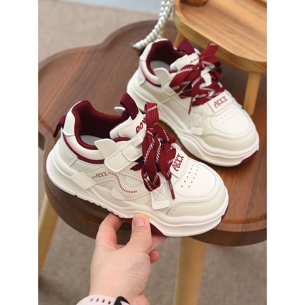 Crianças sapatos crianças sapatos femininos 2026 novo estilo sapatos brancos meninas tênis meninas branco médio grande c