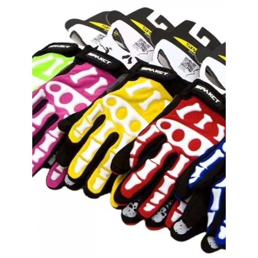 Spakct spakct spakct luvas de ciclismo dedo cheio Mountain Bike antiderrapante absorção de choque crânio conjunta luvas