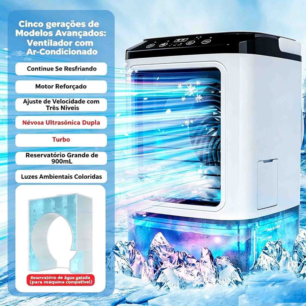Ventilador de ar condicionado doméstico Mini ventilador elétrico Spray de refrigeração pequeno ar condicionado dormitóri