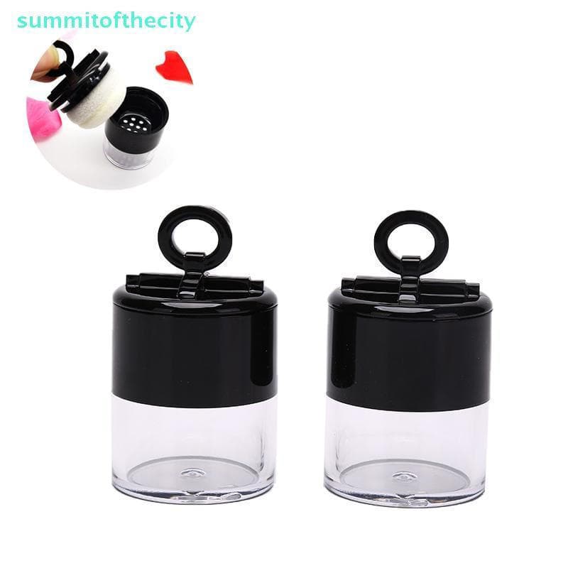 Nobleflying 10g Portátil Plástico Vazio Caixa De Pó Solto Recipiente De Frasco De Maquiagem Com Sopro