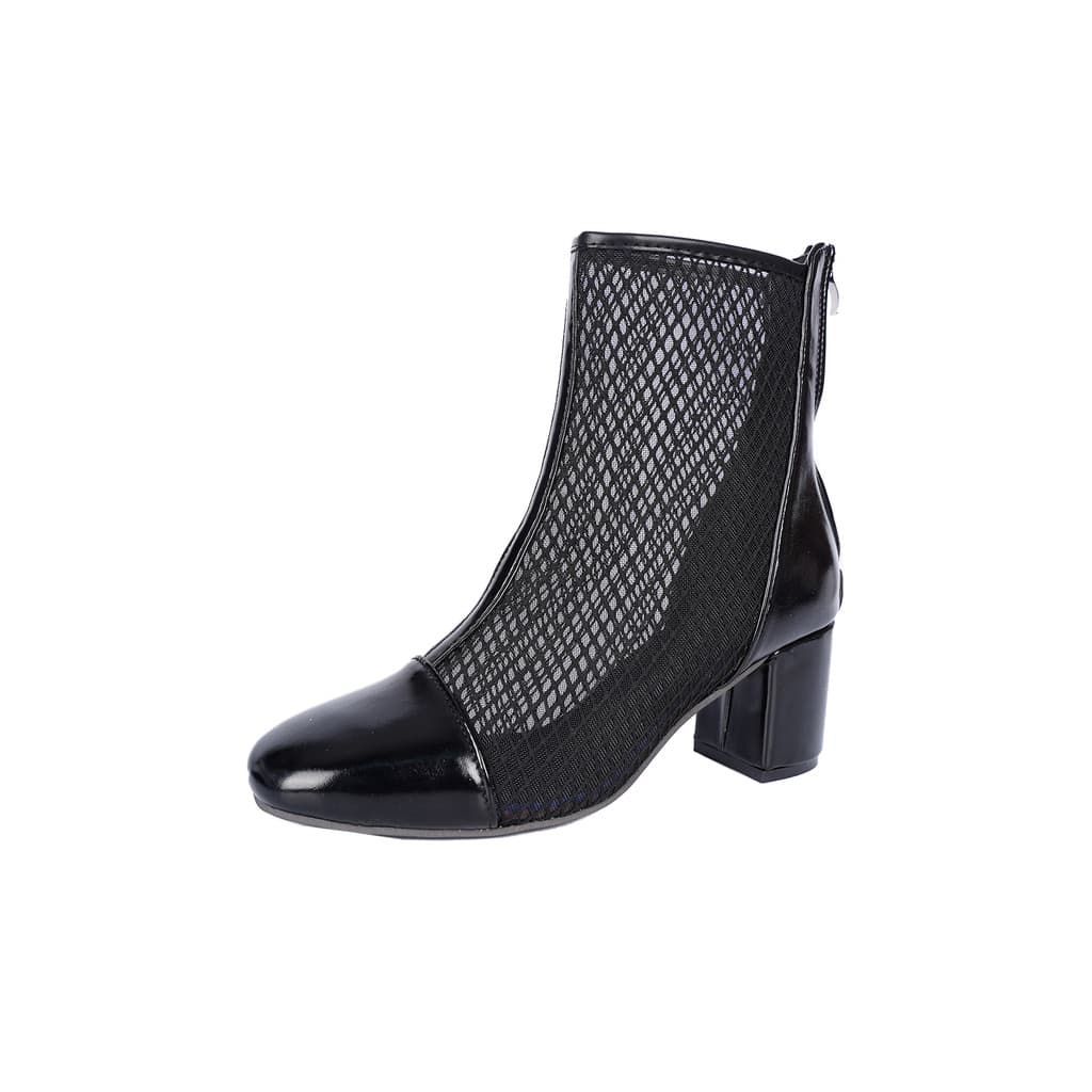 Malha respirável Martin botas femininas estilo britânico botas antiderrapantes mulheres moda All-match botas curtas ocas