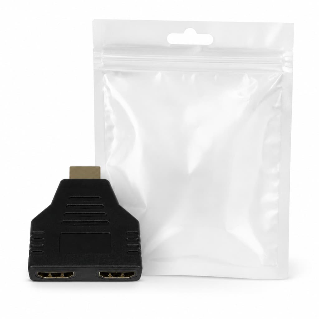 Adaptador HDMI 1 Macho Para 2 Fêmeas Divisor Reforçado