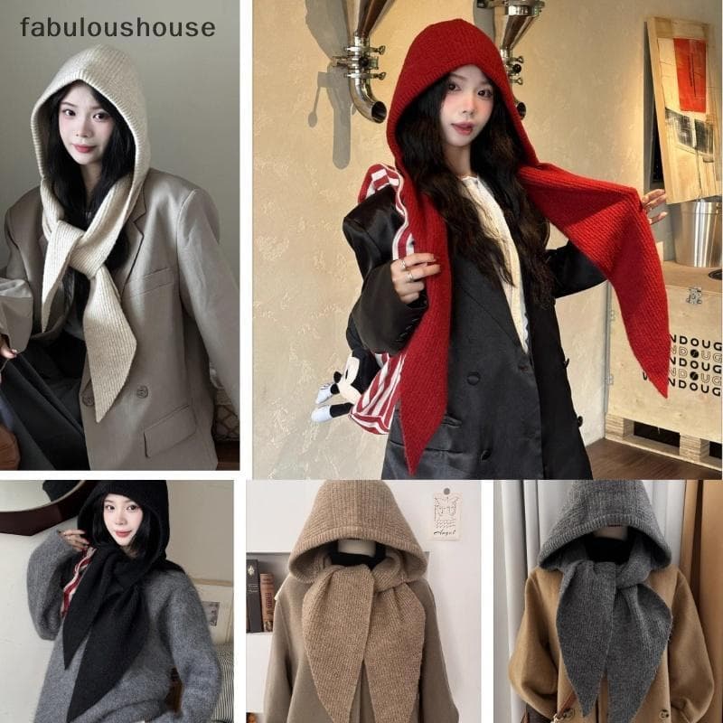Moda Lã Outono E Inverno Chapéu Cachecol Em Um Quente Earmuffs De Para Mulher Malha Ne Mais