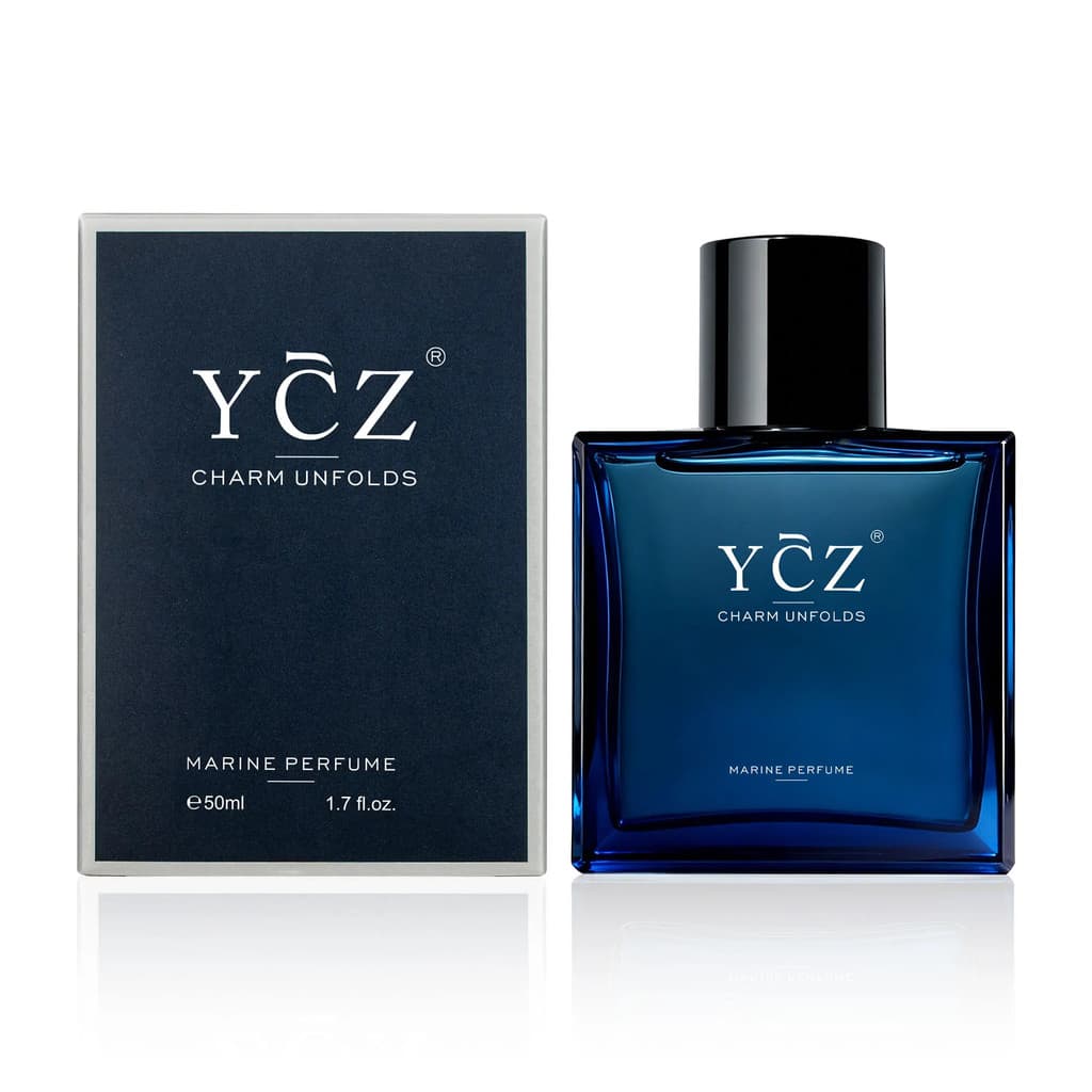 YCZMidnightMarine | 50ML Perfume Masculino | Fragrância Aromática Aquática Amadeirada | De longa duração | Uso Diário, P