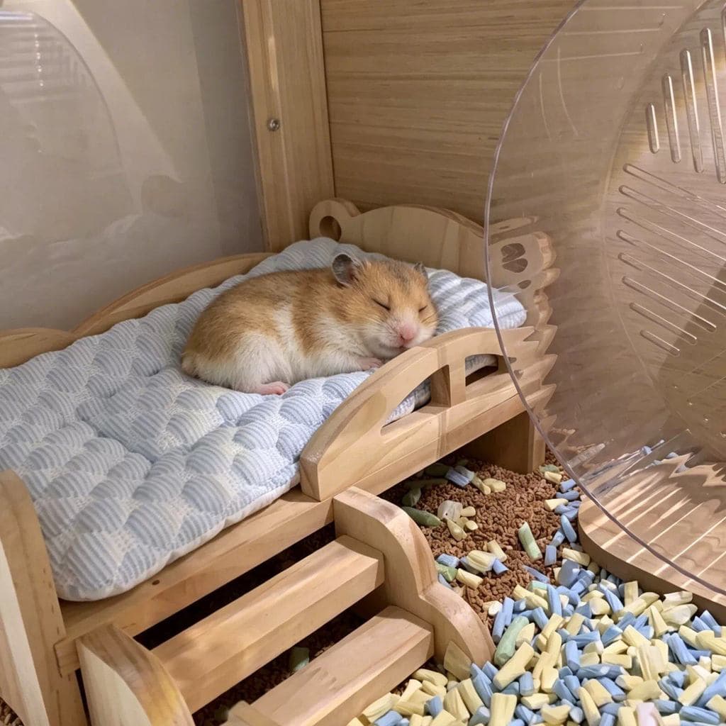 Tapete de ninho de Hamster urso dourado ninho de dormir tapete legal para animais de estimação tapete legal planador de