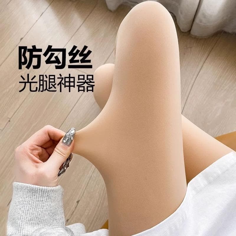 2024 outono perna nua ferramenta útil feminino inverno nu sentir mais veludo engrossado cor de carne tamanho grande meia