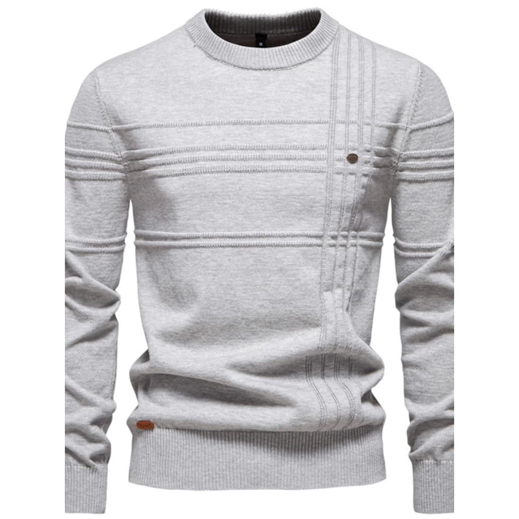 Anti-Pilling 2026 novo estilo inverno quente camisola masculina High-End Casual Jacquard pulôver em torno do pescoço cam