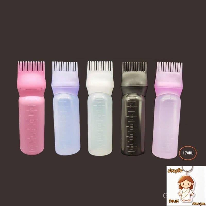 Pente Frasco Aplicador De Tinta De Cabelo Com Pente De Dentes