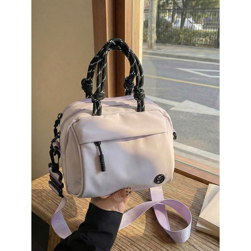 Rosa novo estilo pequena bolsa de ombro feminina Multi-compartimento grande capacidade pequena bolsa quadrada leve Commu