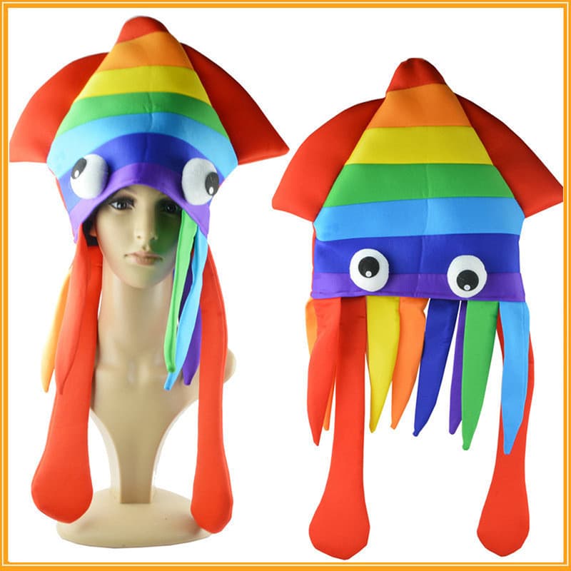 Chapelaria bonito influenciador Animal chapéu dos desenhos animados polvo chapéu acessórios para o cabelo bonito chapéu